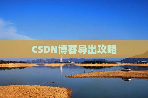 CSDN博客导出攻略